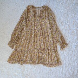 Dress Forum Floral Dress in Yellow and Pink